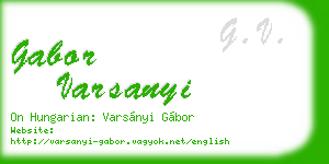gabor varsanyi business card